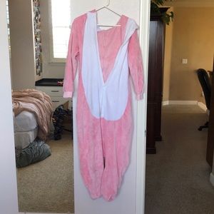 pink dinosaur onesie
